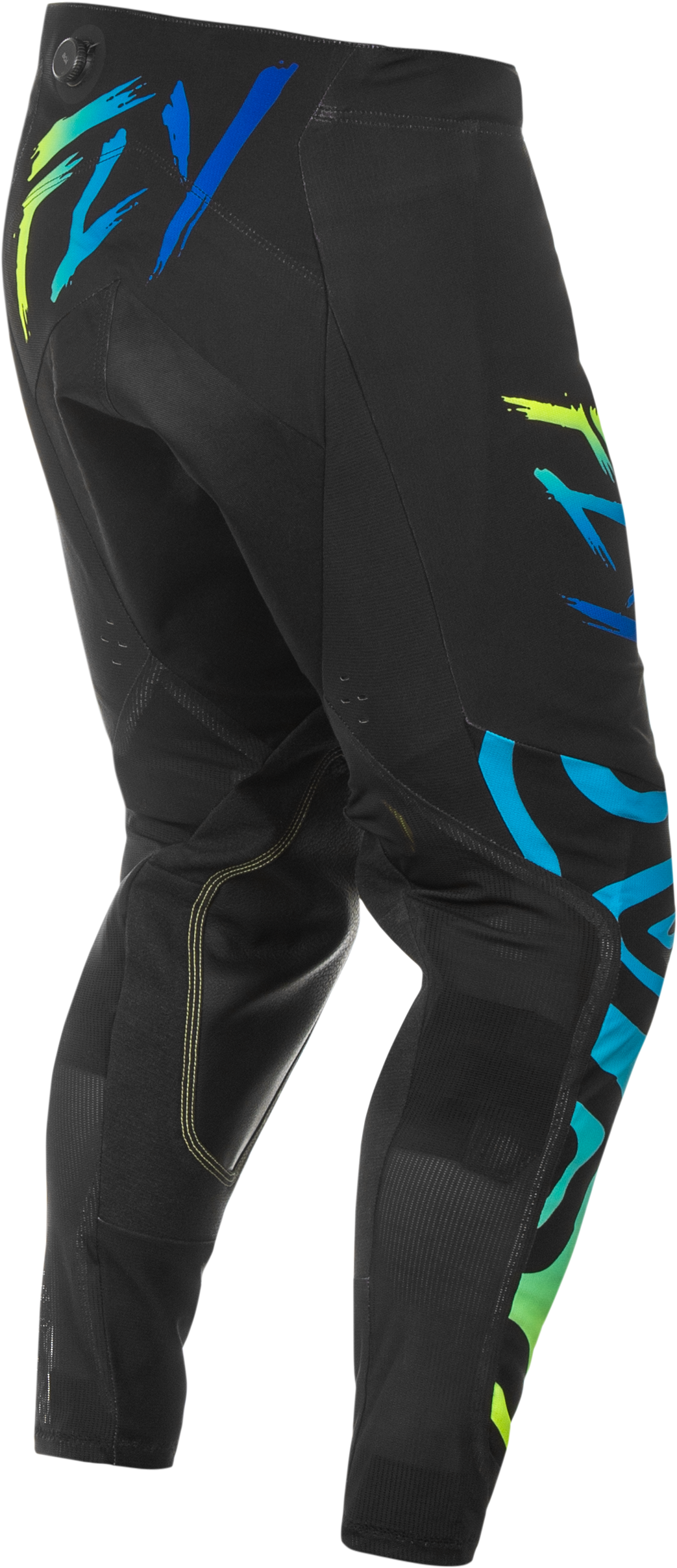 Fly Racing Evolution DST Zen Offroad Pants Size 34 in Black/Blue/Hi-Vis Yellow