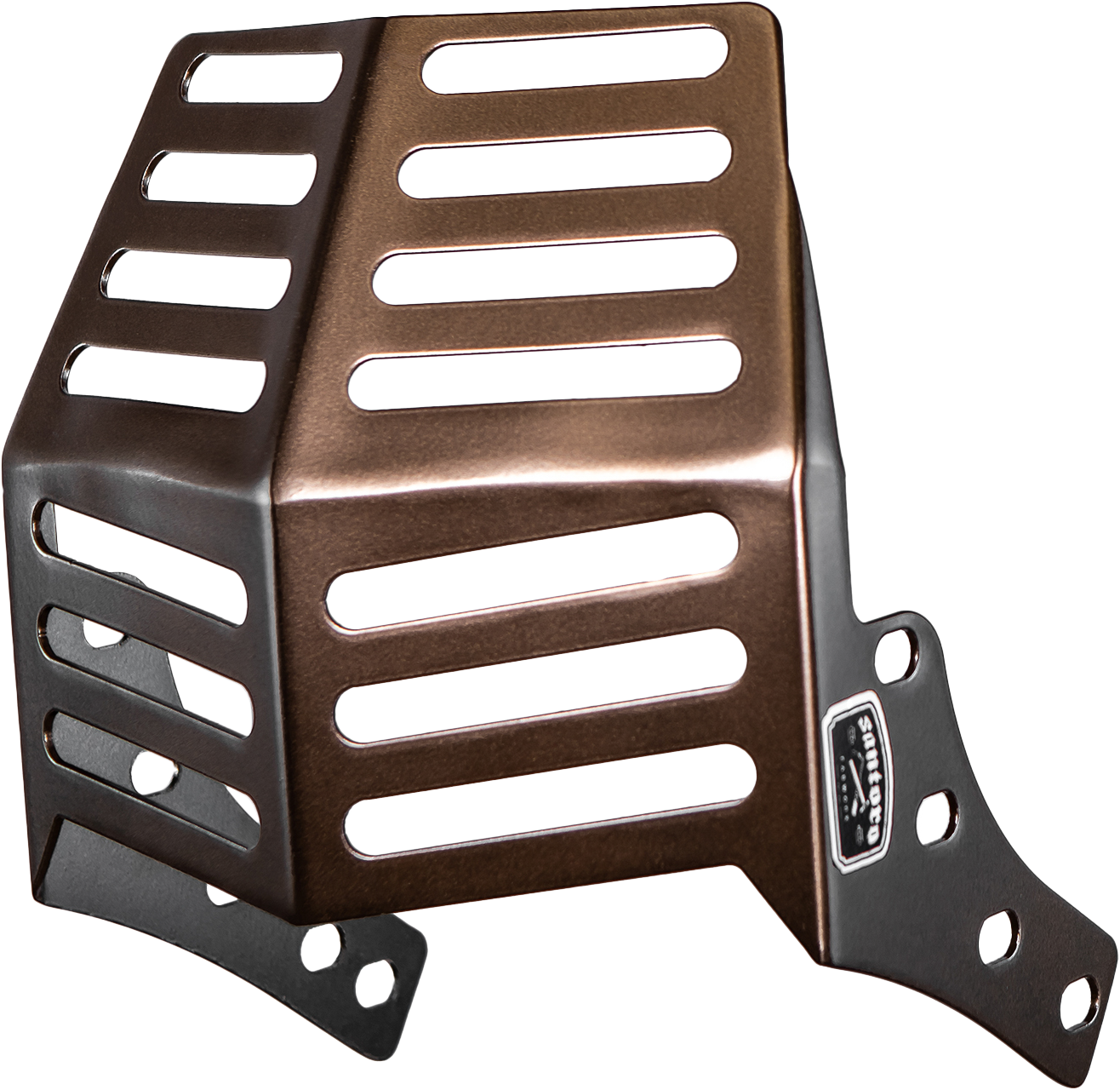 SANTORO FABWORX SF70030BR Hockey Mask Bronze Softail Skid Plate for V-Twin Bikes
