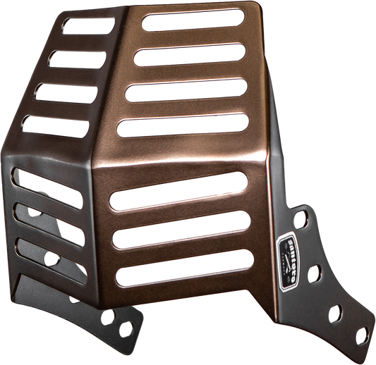 SANTORO FABWORX SF70030BR Hockey Mask Bronze Softail Skid Plate for V-Twin Bikes