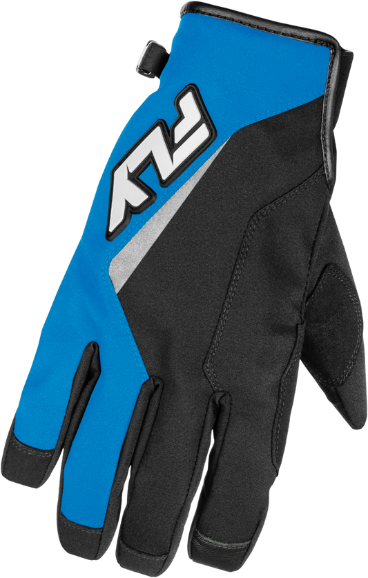 Fly Racing Youth Title Gloves Blue/White YL – Snowboarding and Cold Weather Riding Gloves for Youth