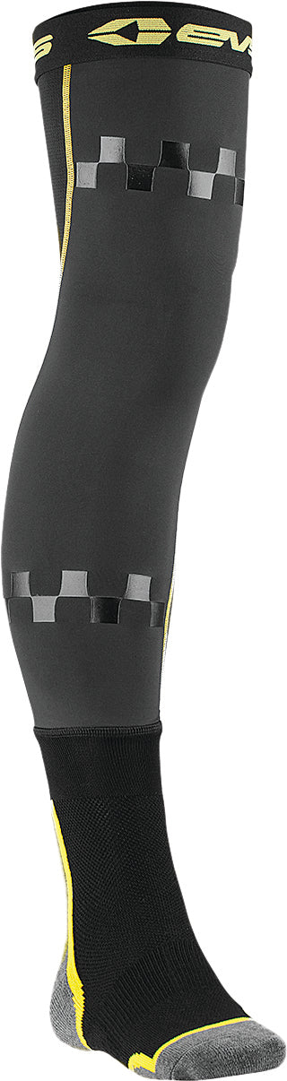EVS Fusion Sock Black/Hi-Vis Yellow Large to X-Large – Durable, Ventilated Athletic Socks