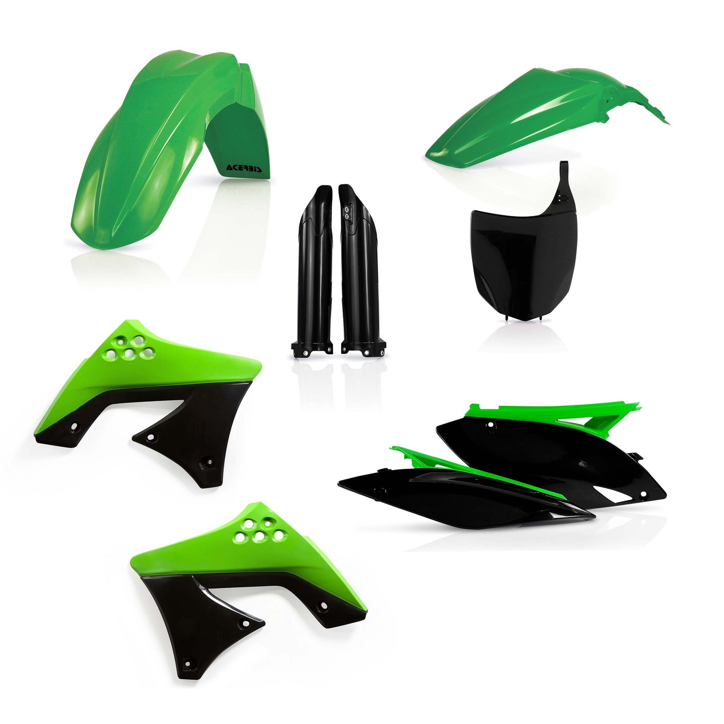 ACERBIS Plastic Body Kit for Kawasaki KX250F 2009-2012, Green
