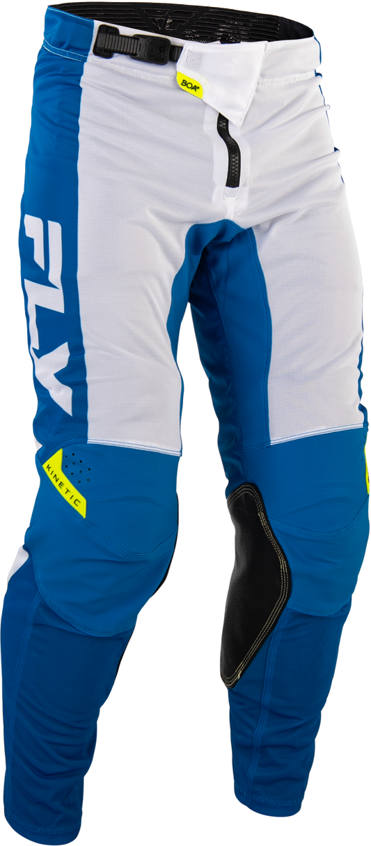Fly Racing Kinetic Mesh Pants Men’s US 40 Blue/White/Hi-Vis Yellow for Offroad Riding