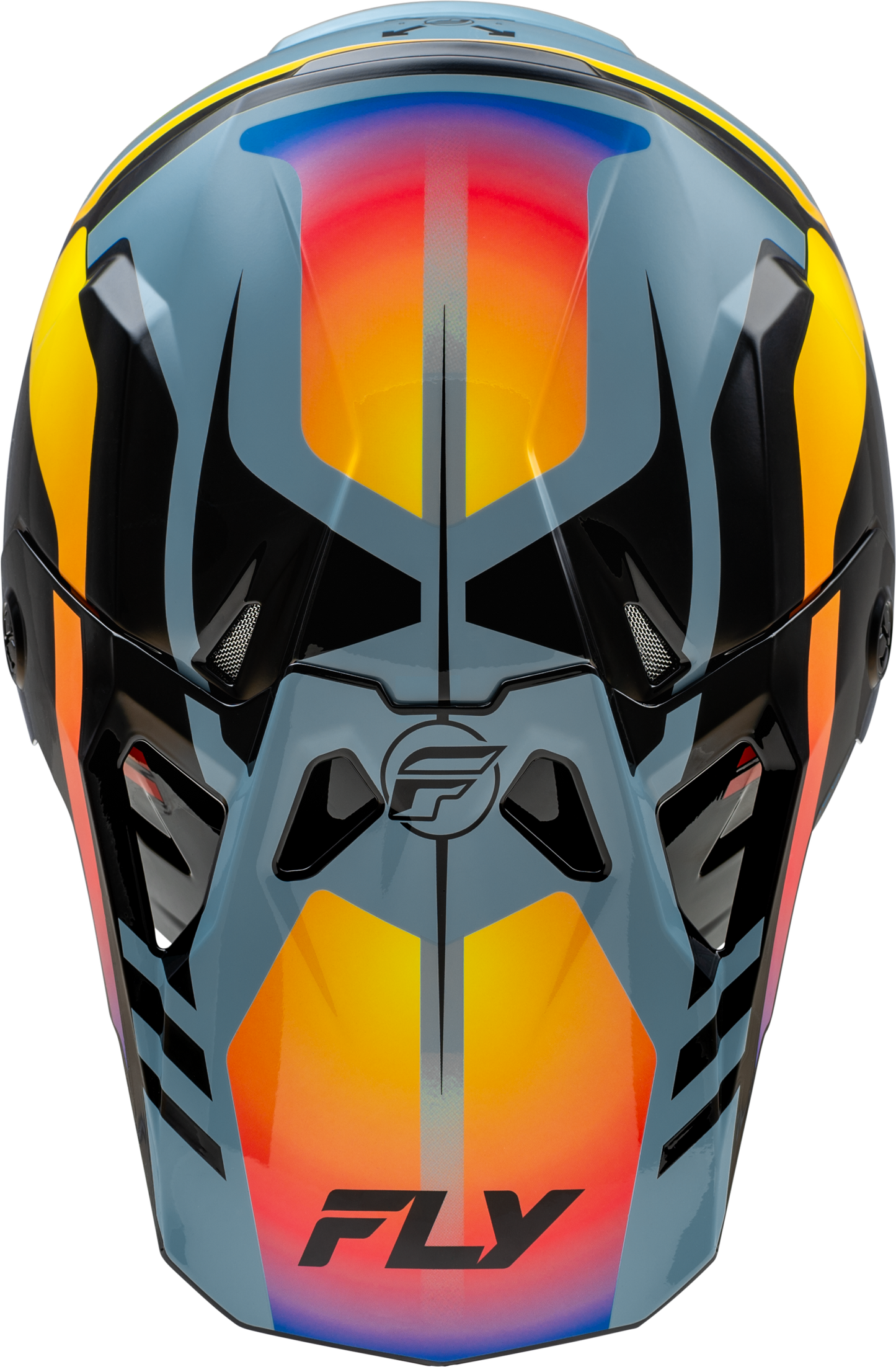 Fly Racing Youth Formula CP Krypton Offroad Full-Face Helmet - Grey/Black/Electric Fade, Size Large