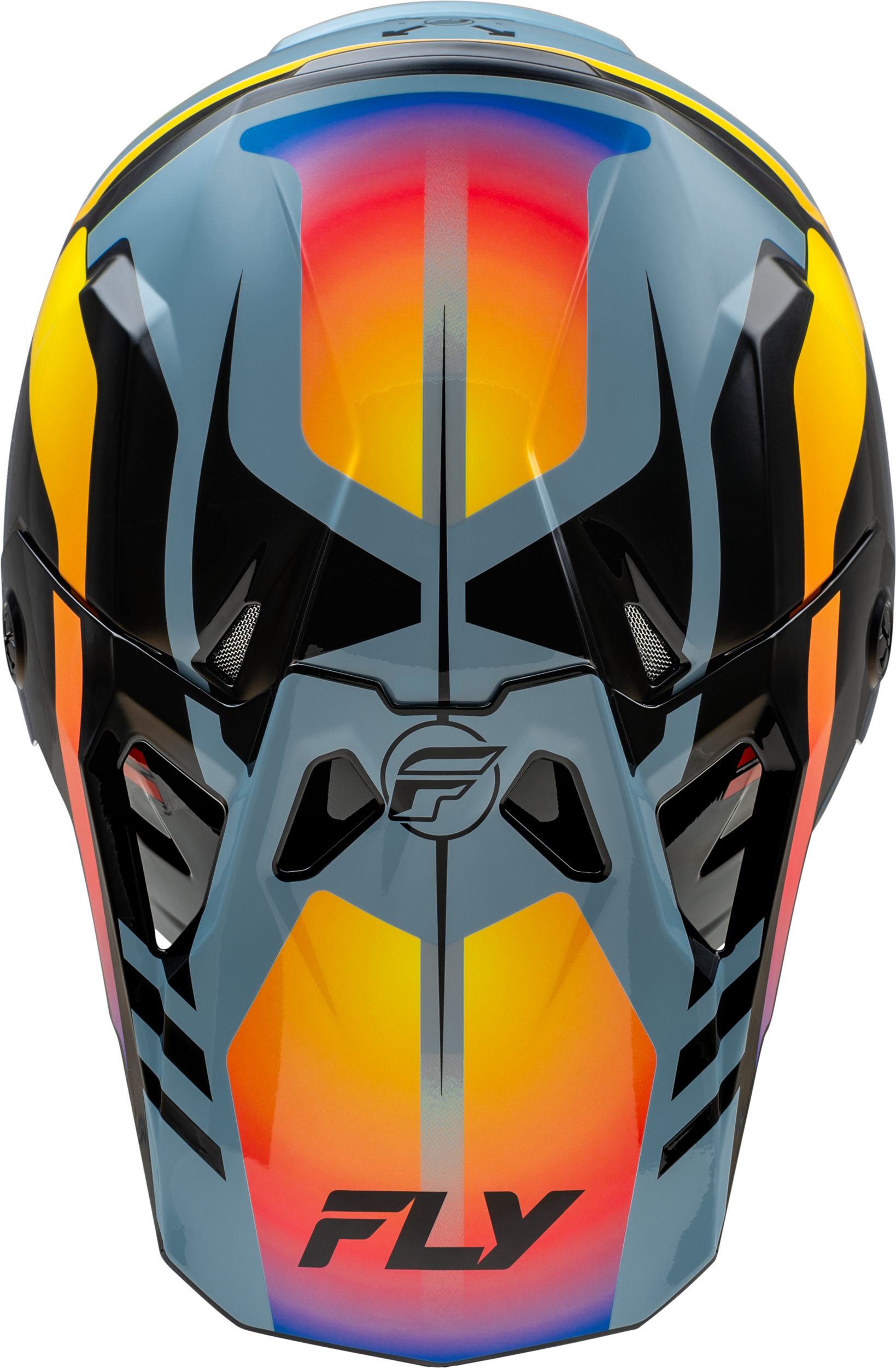 Fly Racing Youth Formula CP Krypton Offroad Full-Face Helmet - Grey/Black/Electric Fade, Size Large
