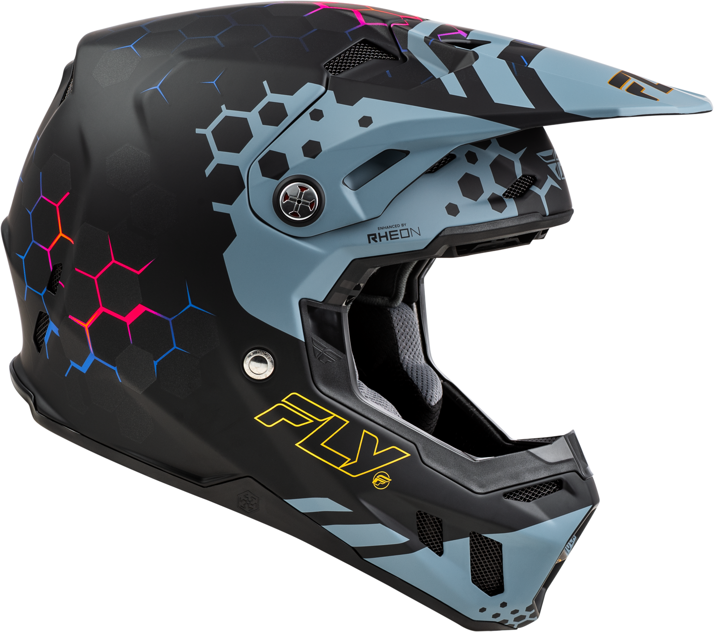 Fly Racing Formula CC Tektonic Offroad Full-Face Helmet Matte Black/Slate/Blue X-Large
