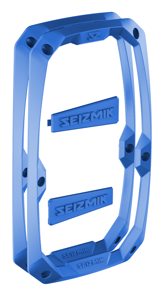 SEIZMIK Embark Mirror Blu Trim Kit for ATV/UTV - Blue Body Component with Impact-Resistant Safety Glass and 360° Rotation