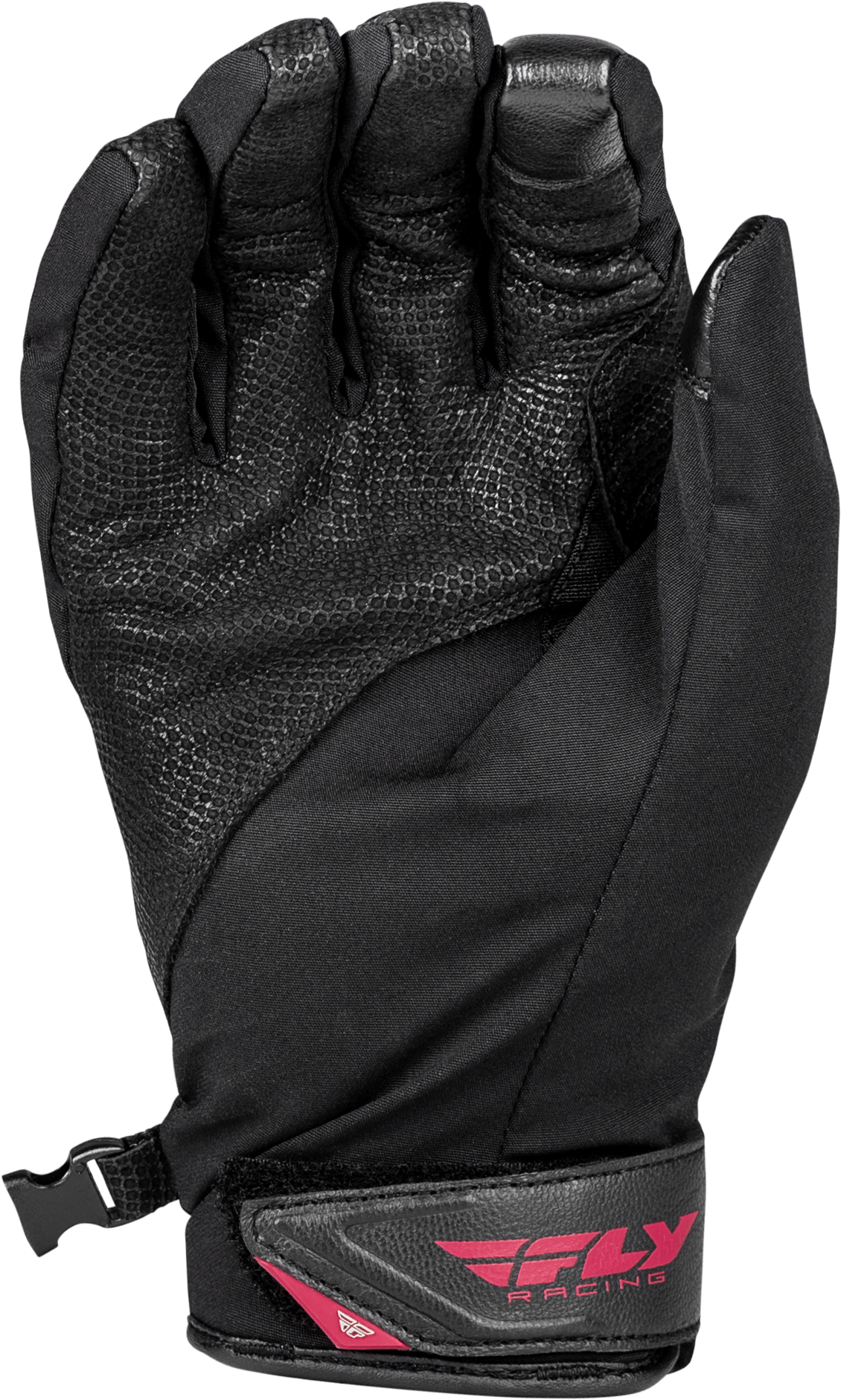 Fly Racing Long Gloves Black/Pink Medium - Weatherproof Cold Weather Snow Gloves with Touch Screen Compatibility