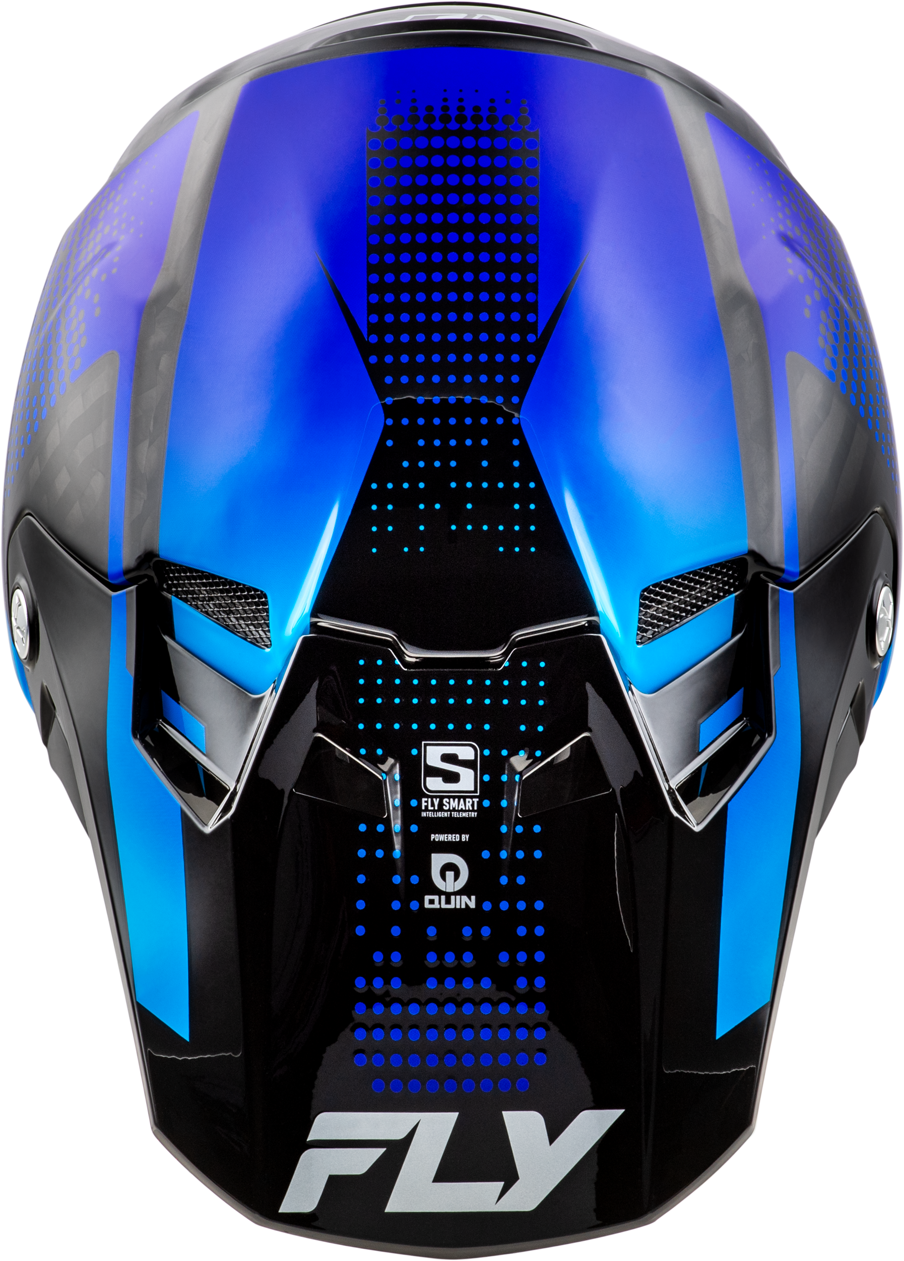 Fly Racing Formula S Carbon Protocol Helmet Black Carbon/Blue 2X-Large for Offroad