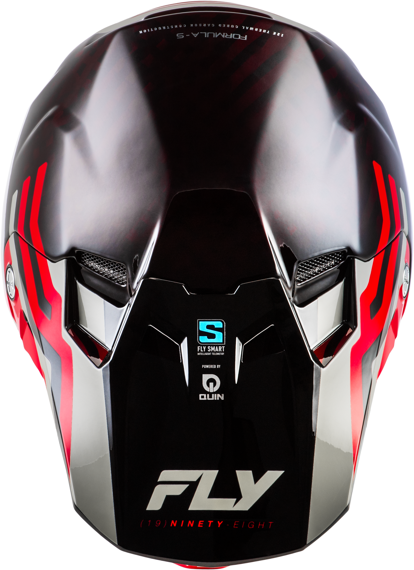 Fly Racing Formula S Carbon Byte Helmet X-Small - Red Carbon/Red/Grey Off-Road Helmet with Advanced Safety Features