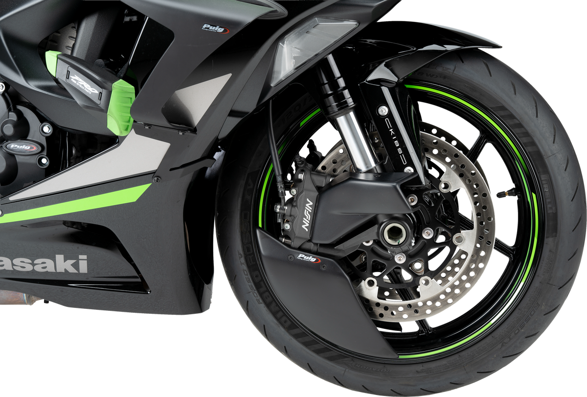 PUIG Brake Cooler 2.0 for Kawasaki - Matte Black (Part Number 22076J)