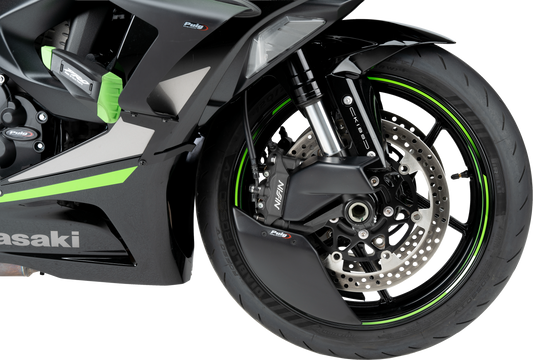 PUIG Brake Cooler 2.0 for Kawasaki - Matte Black (Part Number 22076J)