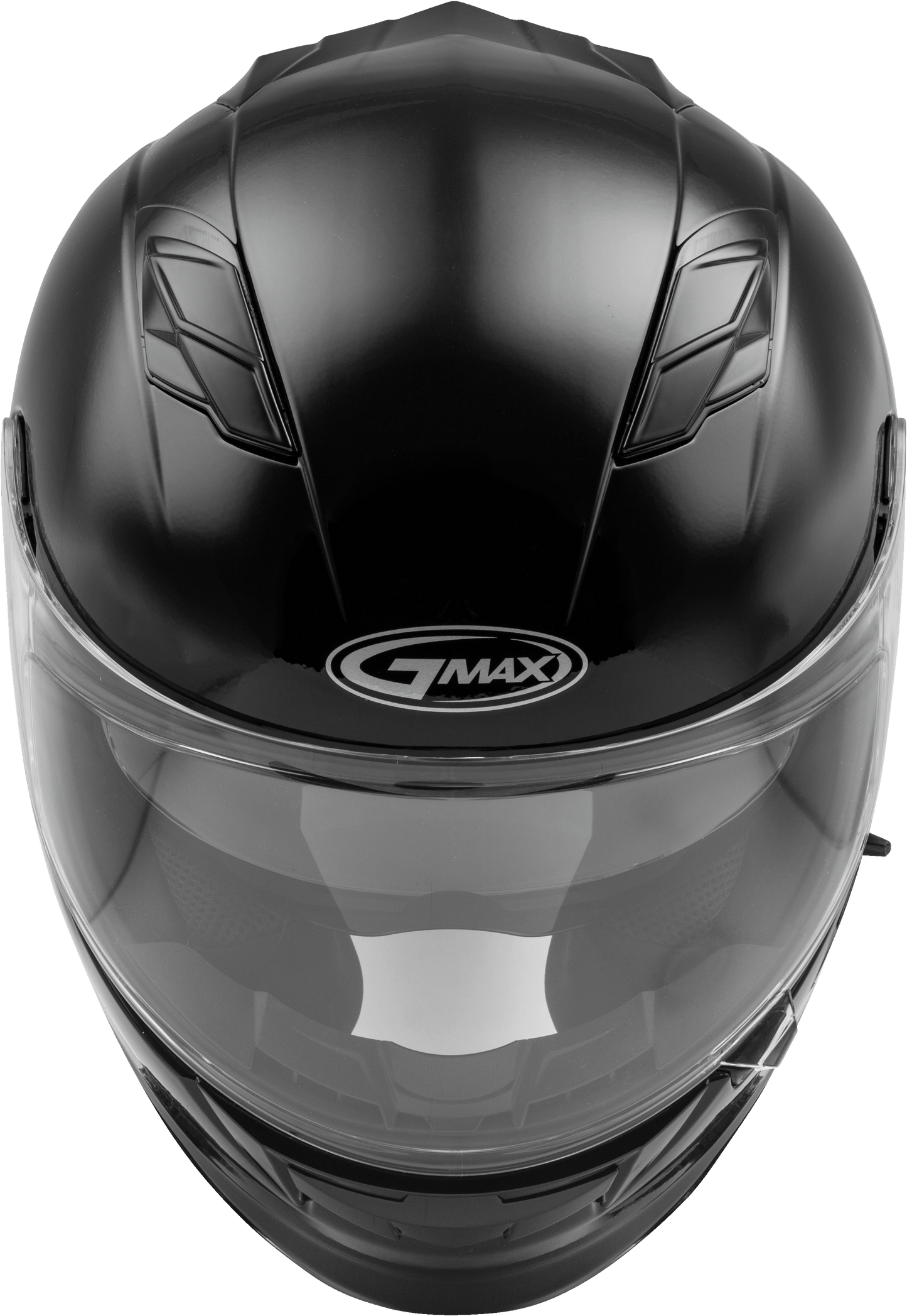 GMAX FF-98 Full Face Helmet in Black, Medium – Street Motorcycle Helmet with Integrated LED Rear Light and Quick-Release Shield
