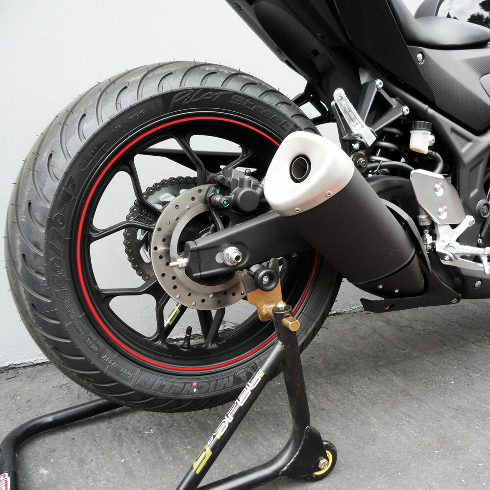 Shogun Swingarm Sliders Black for Yamaha MT-03 (2020-2023) – Body Protection and Spool Compatibility