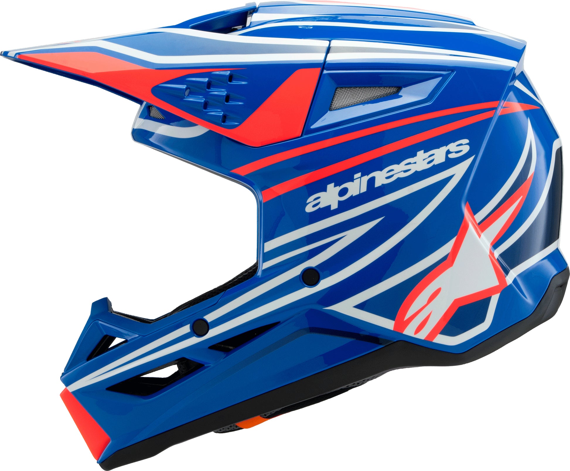 Alpinestars SM3 Youth Wurx Off-Road Helmet – Youth Small, Blue/Red/White/Black