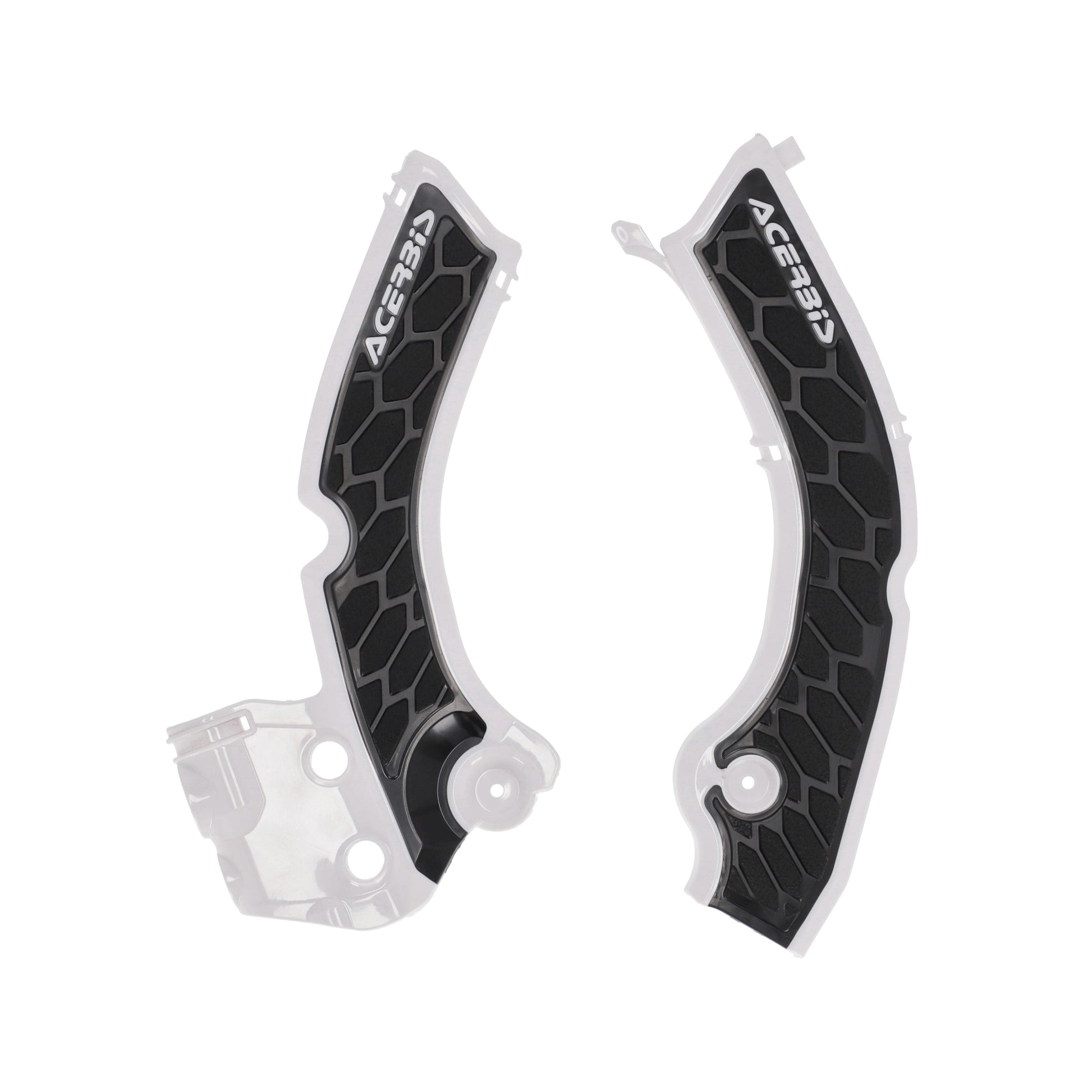 Acerbis X-Grip Frame Guards for Offroad Motorcycles - Tri White/Black