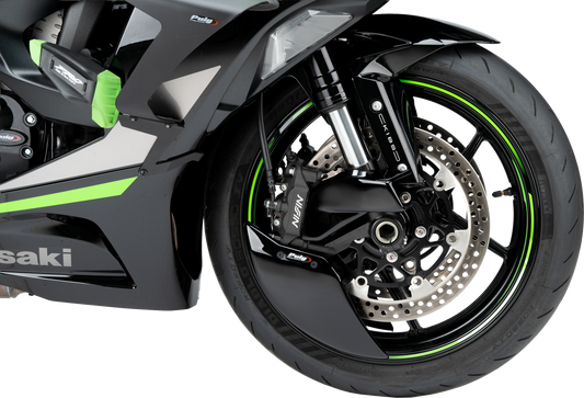 PUIG Brake Cooler 2.0 Black for Kawasaki - Enhanced Brake Performance and Aero Design
