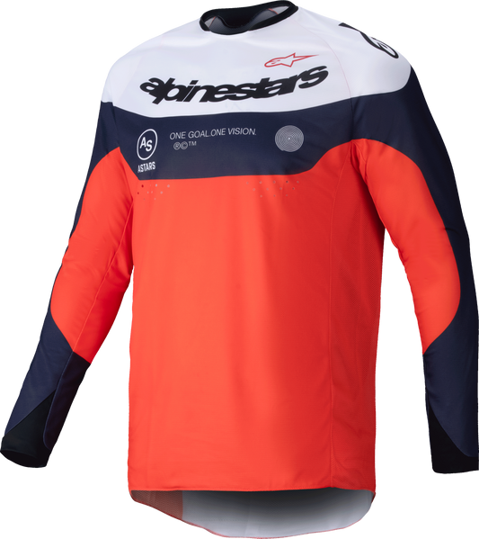 Alpinestars Pro Dura Jersey Navy/Hot Orange/White Medium - Offroad Motorcycle Jersey