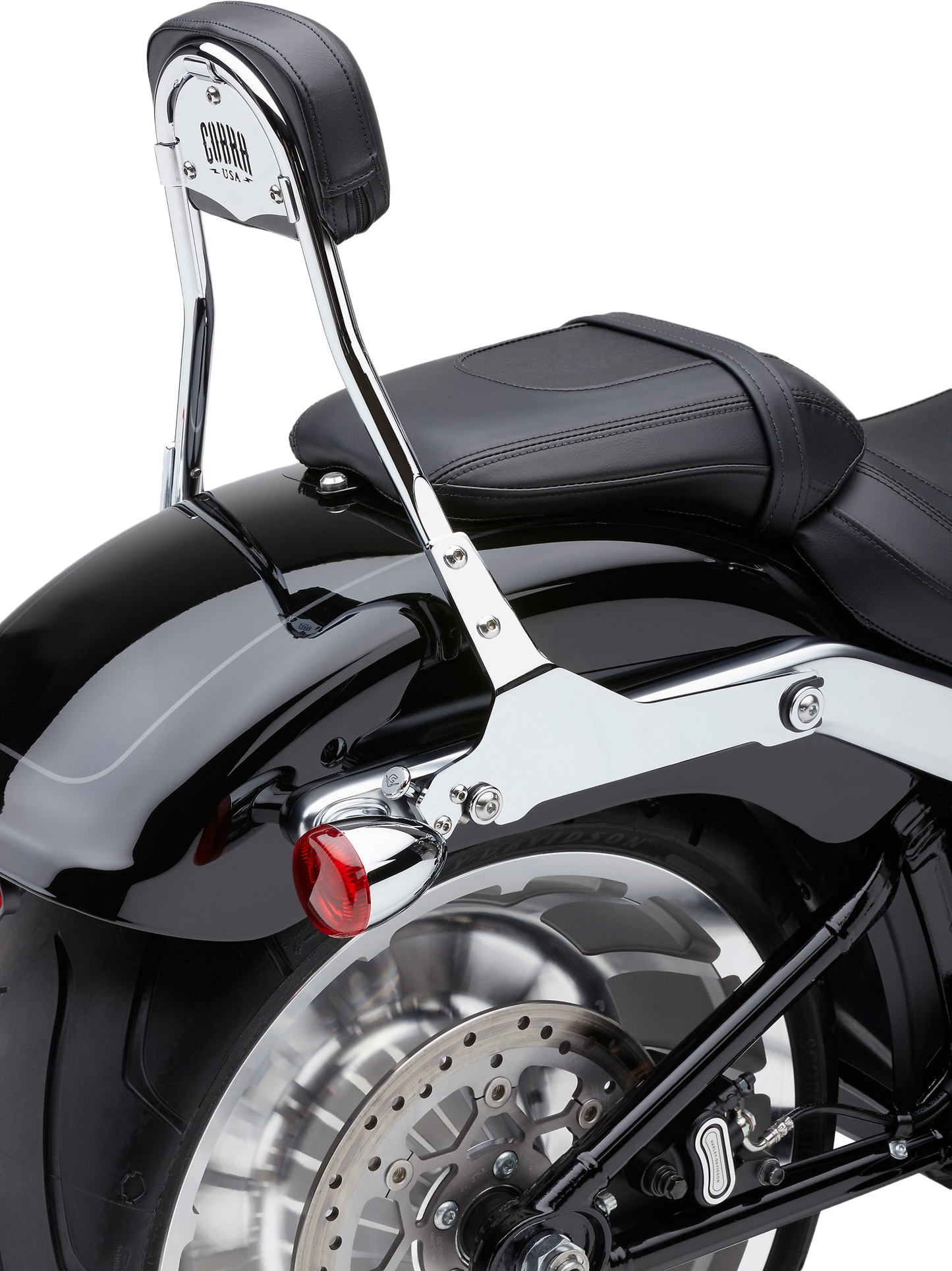 COBRA Detachable Backrest Round Chrome for Harley Touring Models Part #602-2007