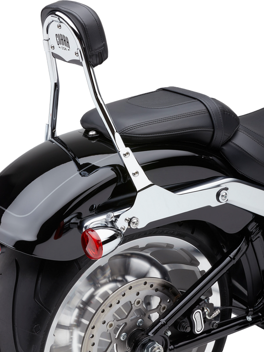 COBRA Detachable Backrest Round Chrome for Harley Touring Models Part #602-2007