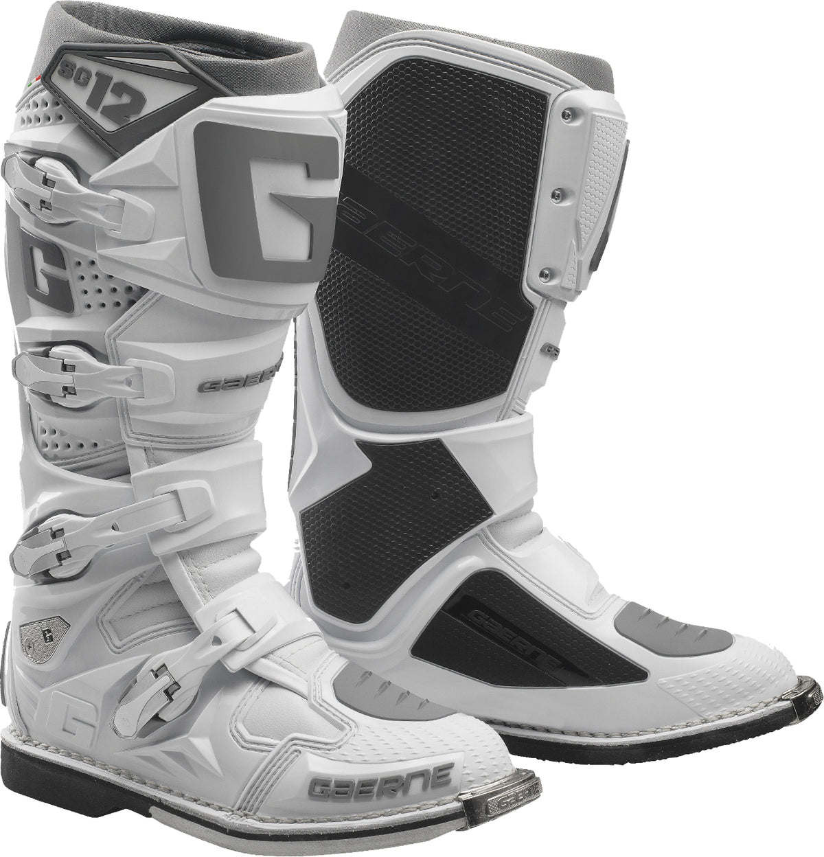 Gaerne SG-12 Offroad Motorcycle Boots White US Size 7