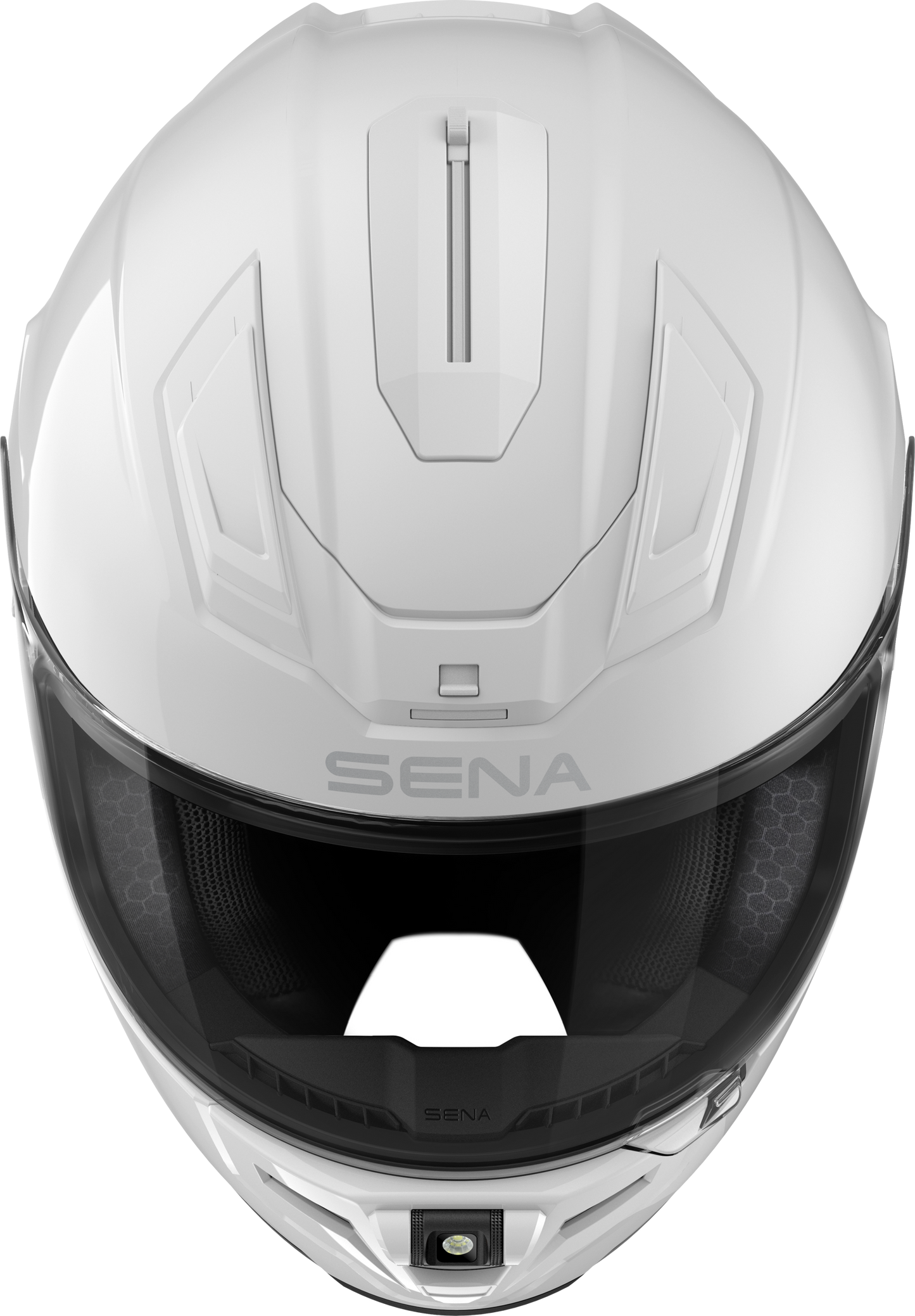SENA Phantom Full-Face Mesh Helmet with Wave Intercom and Harman Kardon Audio – White, X-Large