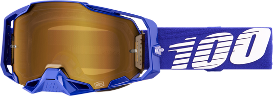 100 Percent Armega Goggle with True Gold Mirror Lens for Offroad Performance