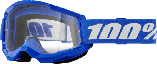 100-Percent Strata 2 Jr. Goggle Blue with Clear Lens for Offroad Riders