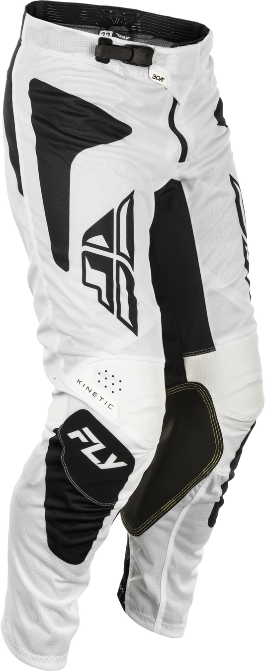 Fly Racing Kinetic Mesh Sym Offroad Pants in White/Black, Size US 32