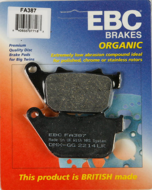 EBC FA387 Organic Brake Pads for Harley Davidson V-Twin Motorcycles