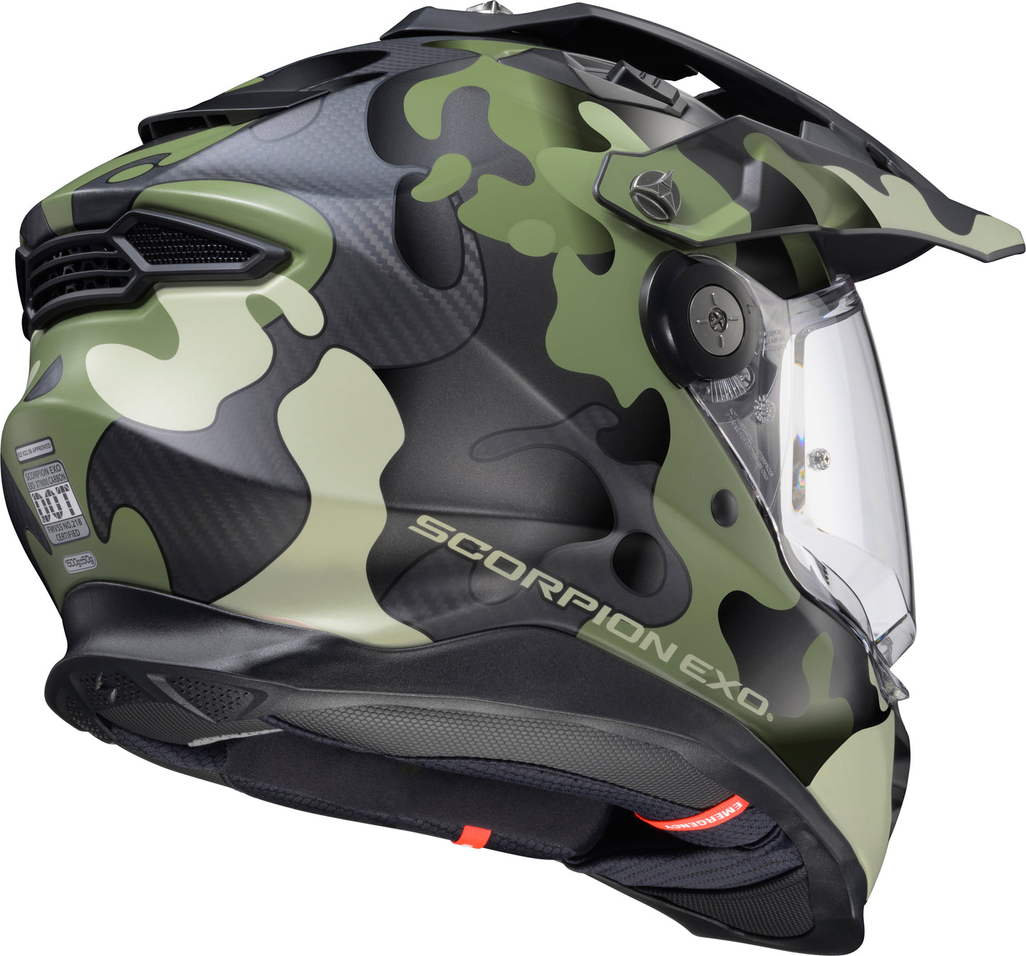 ScorpionEXO XT9000 Carbon Full Face Helmet Gilley Green, Medium – All-Road Motorcycle Helmet with Advanced Safety Features