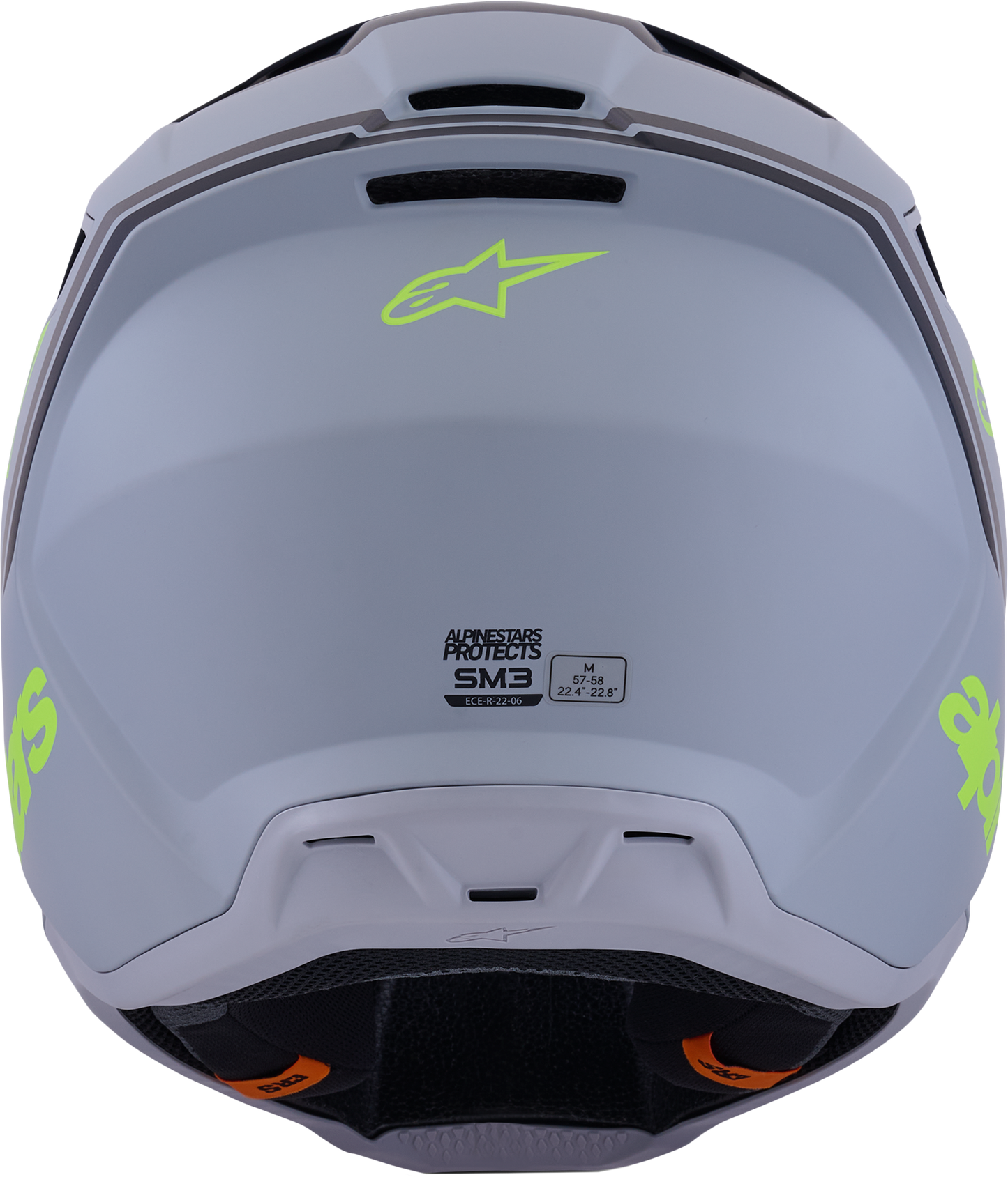 Alpinestars SM3 Radium Off-Road Helmet 2X-Large Matte Grey/Black/Yellow Fluo