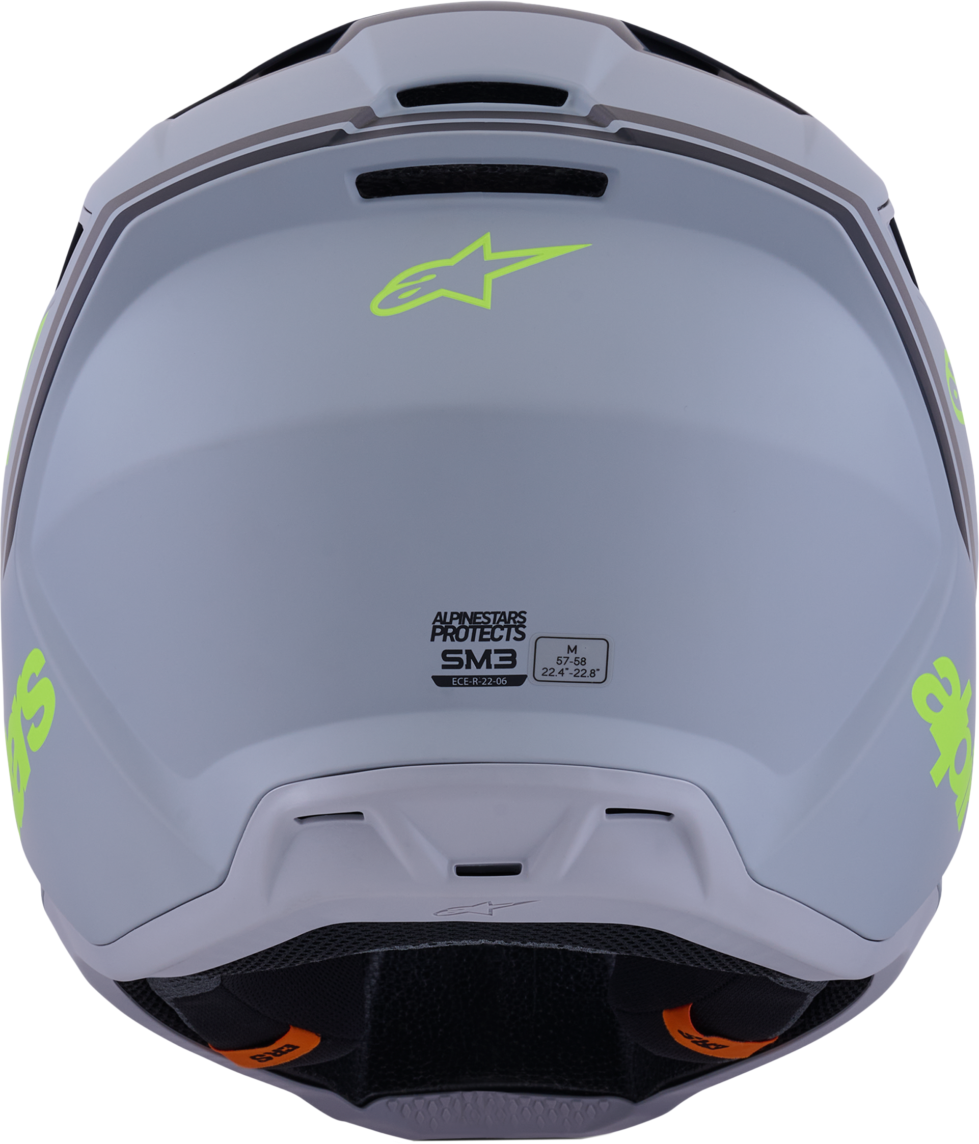 Alpinestars SM3 Radium Off-Road Helmet 2X-Large Matte Grey/Black/Yellow Fluo