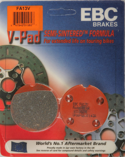 EBC Brakes V Series Semi-Sintered V-Pads for Cruiser and Big Twin Motorcycles