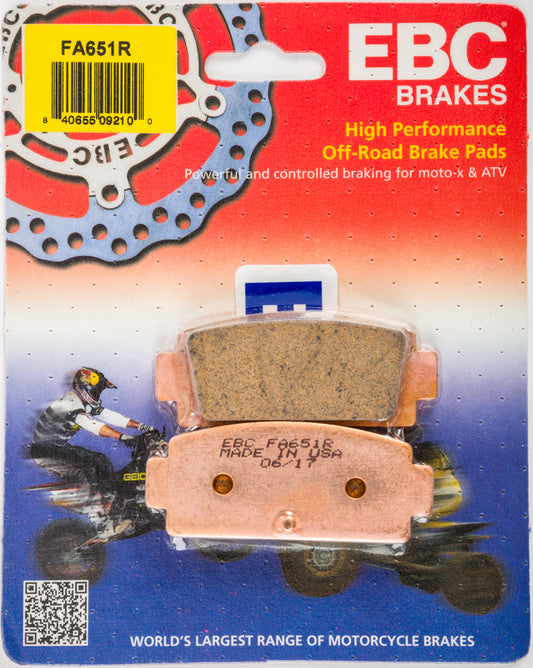 EBC Double-H Sintered Superbike Brake Pads Fa651R for ATV/UTV - High Performance Street and Sport Brake Pads