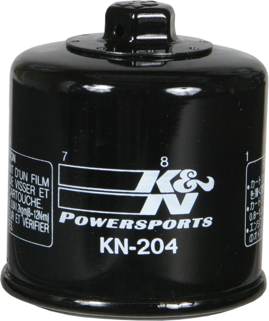 K&N KN-204-1 High-Performance Oil Filter for Yamaha, Triumph, Kawasaki, and More