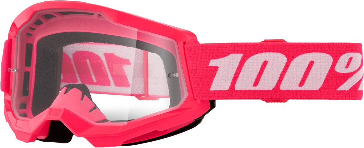 100-Percent Strata 2 Jr. Pink Offroad Goggle with Clear Lens