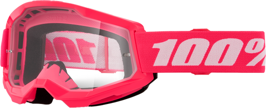 100-Percent Strata 2 Jr. Pink Offroad Goggle with Clear Lens