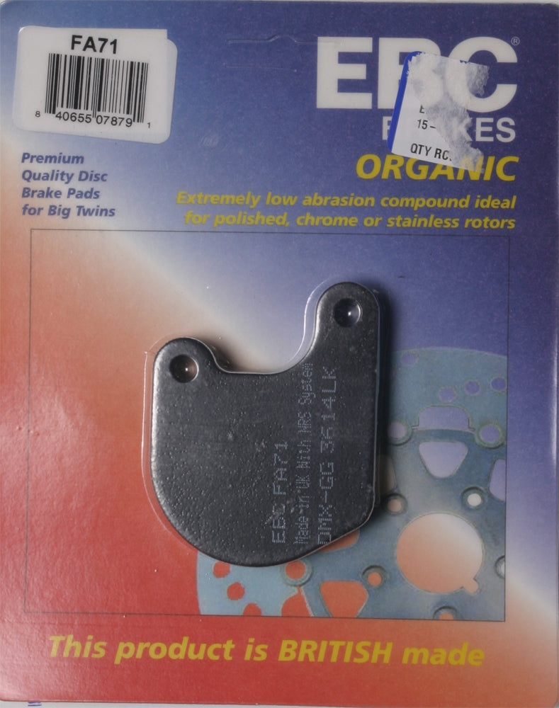 EBC Fa71 Organic Brake Pads for Harley Davidson V-Twin Models