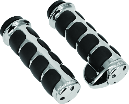 Kuryakyn ISO Grips With Throttle Boss Throttle-By-Wire Chrome