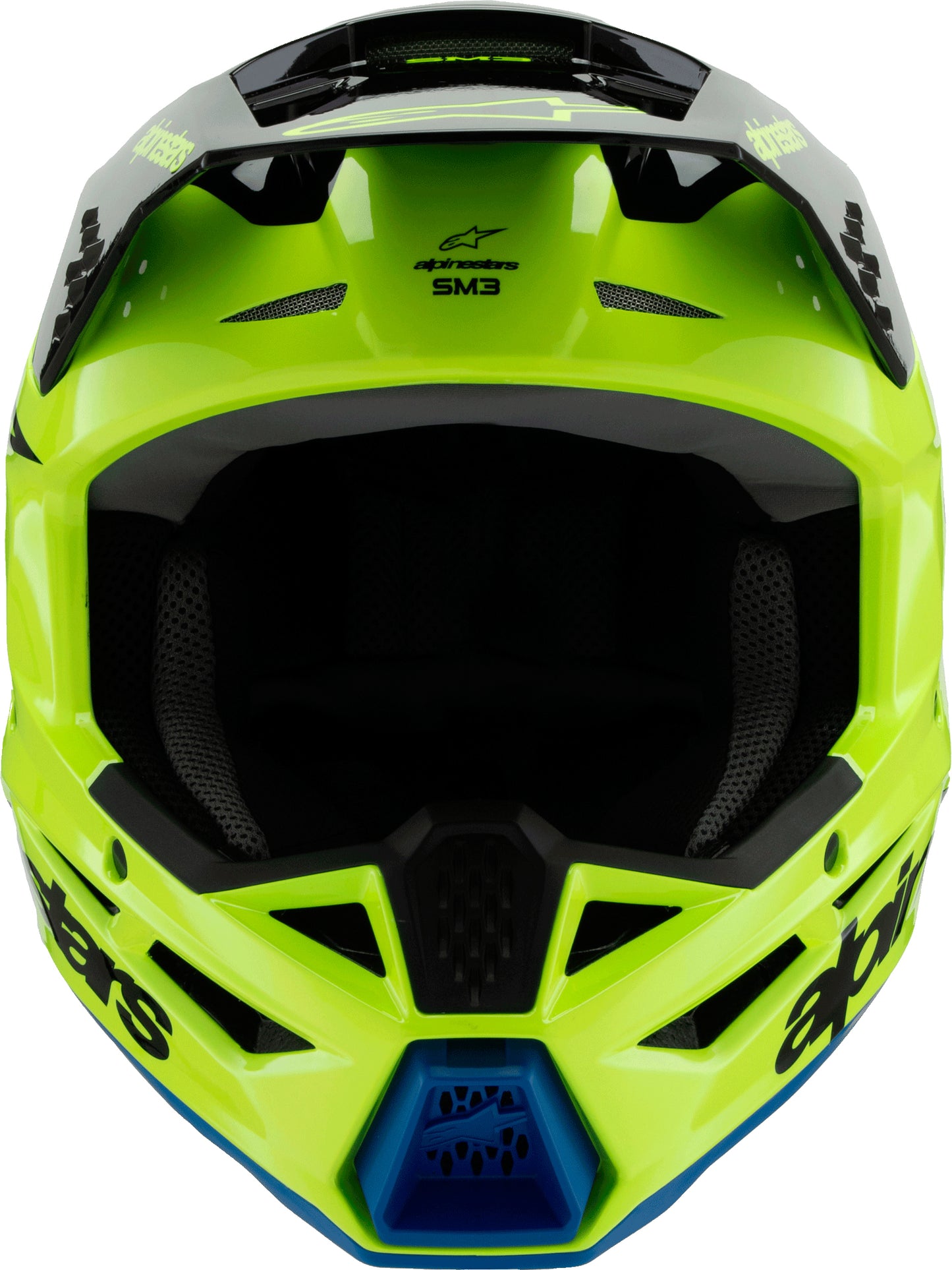 Alpinestars SM3 Youth Radium Helmet YLW Fluo/Black/Blue – Youth Small Off-Road Helmet