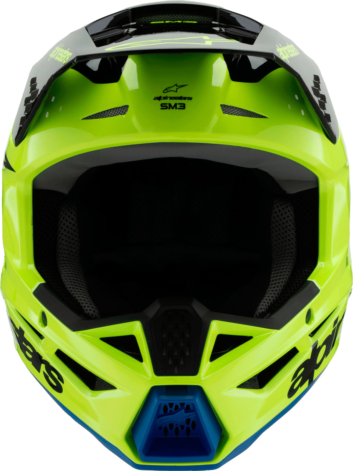 Alpinestars SM3 Youth Radium Helmet YLW Fluo/Black/Blue – Youth Medium Off-Road Helmet