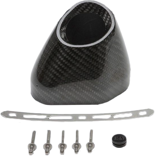 Yoshimura End Cap Kit Right Side R77 Rh CF Slash Cut - Street Exhaust Accessory