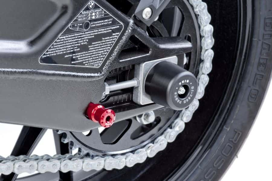PUIG Red Aluminum Swingarm Spools Hi Tech 8mm for Street Motorcycles Part 5923R