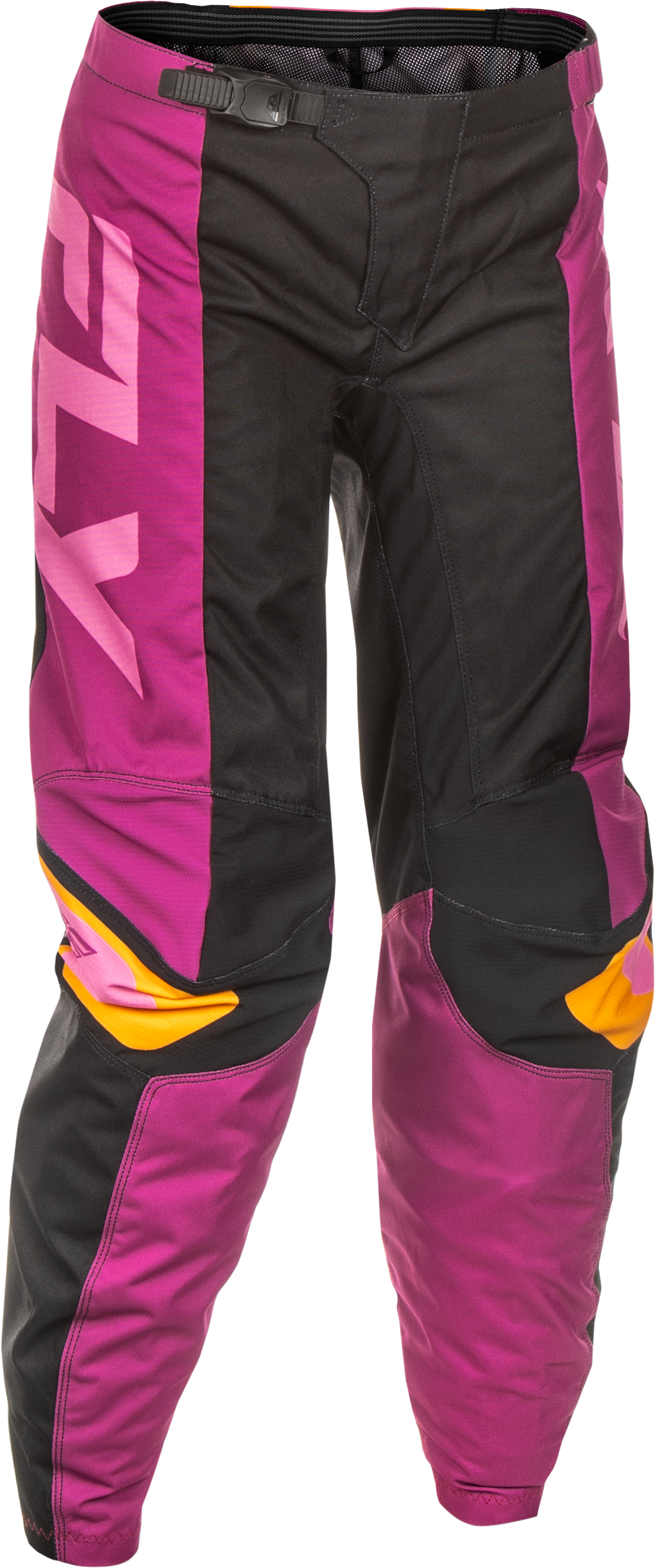Fly Racing Women's F-16 Offroad Pants – Size US 09/10, Black/Mauve/Yellow
