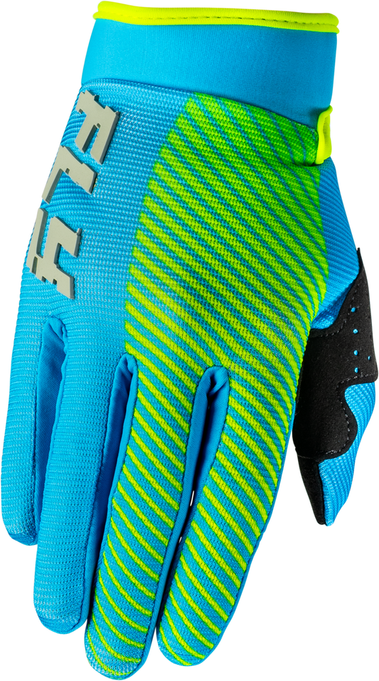 Fly Racing Youth F-16 Offroad MX Gloves Blue/Hi-Vis, Youth X-Small
