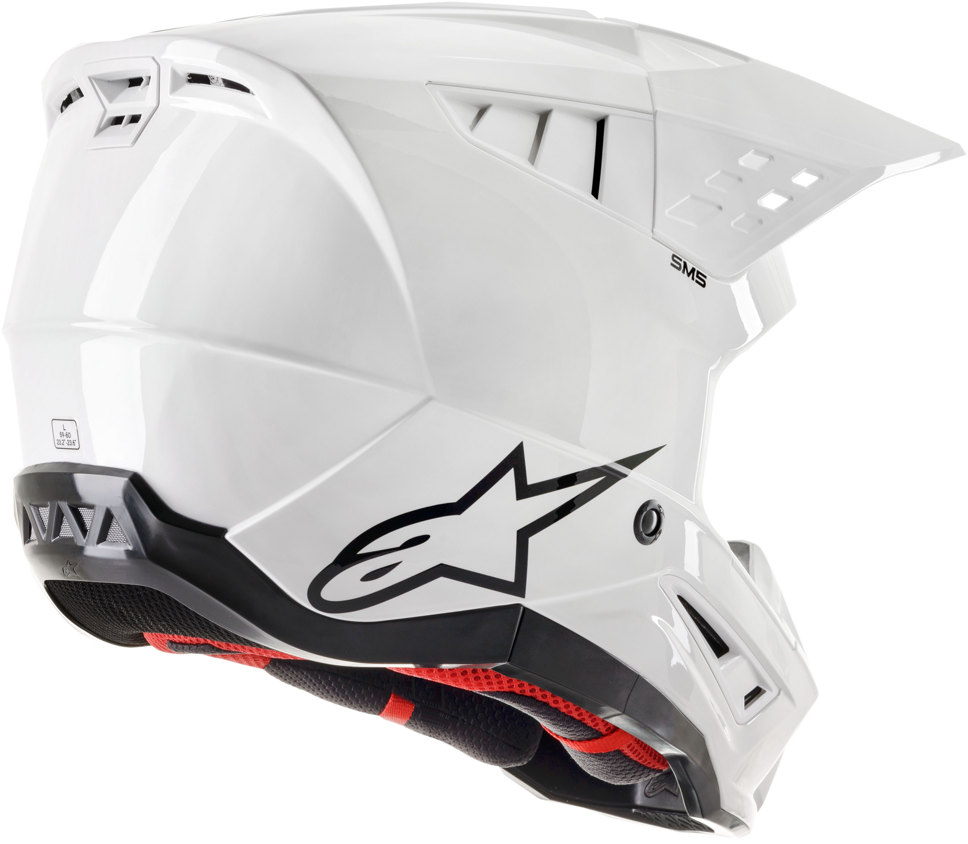 Alpinestars SM5 Solid Off-Road Helmet White Glossy X-Large