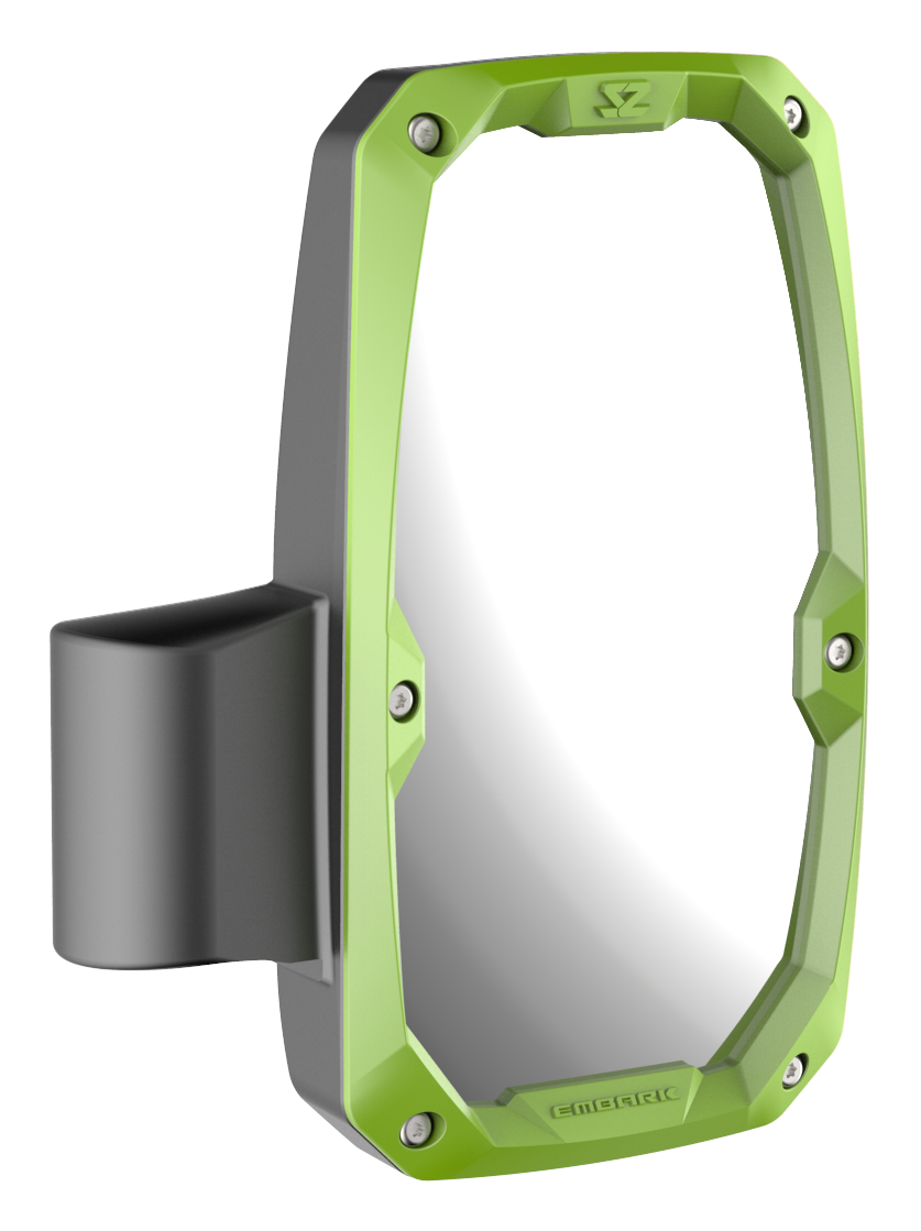 SEIZMIK Embark Mirror Green Trim Kit for ATV/UTV – Durable Impact-Resistant Safety Glass and 360° Rotation
