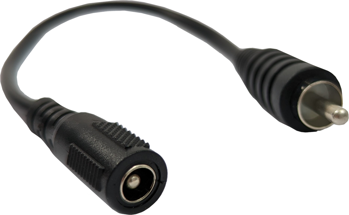 California Heat 12V RCA to Female Coax Adapter RCAF for Electric Heated Clothing and Accessories