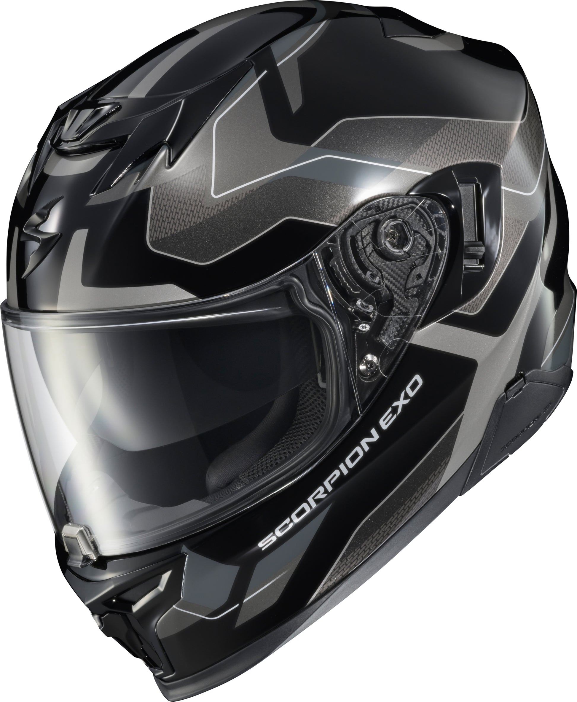 ScorpionEXO Exo T520 Full Face Helmet Zuse Phantom Medium - Street Motorcycle Helmet with Advanced Ventilation and Sun Visor